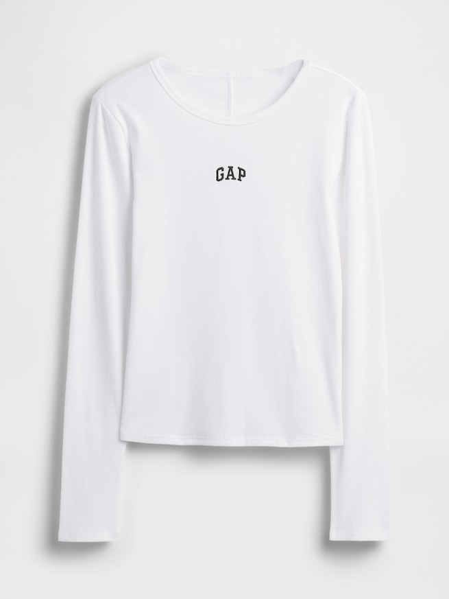 リブ クロップド GAPロゴTシャツ-5