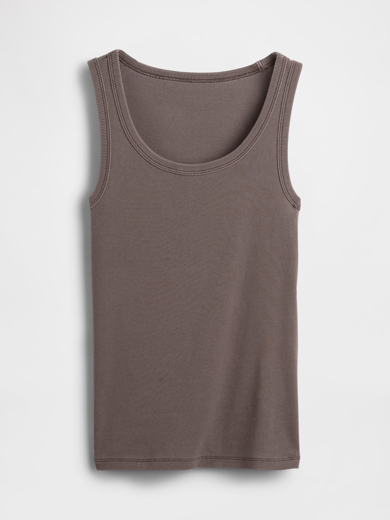 リブ スクープネック タンクトップ-3