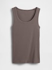 リブ スクープネック タンクトップ-3