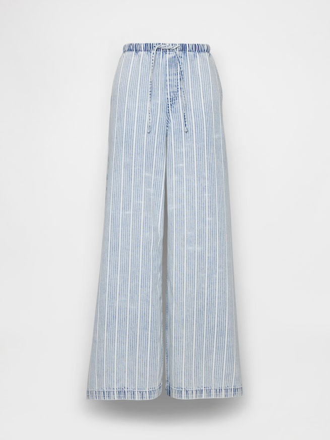 ミッドライズ ウルトラソフト イージーウエスト バギーデニム-4