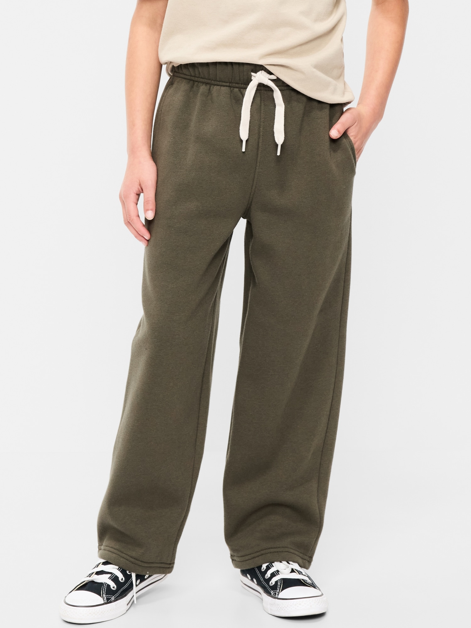 PANTALON DROIT EN COTON OUATÉ POUR GARÇON