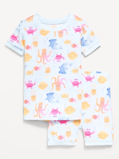 Printed Snug-Fit Pajama Set for Toddler & Baby