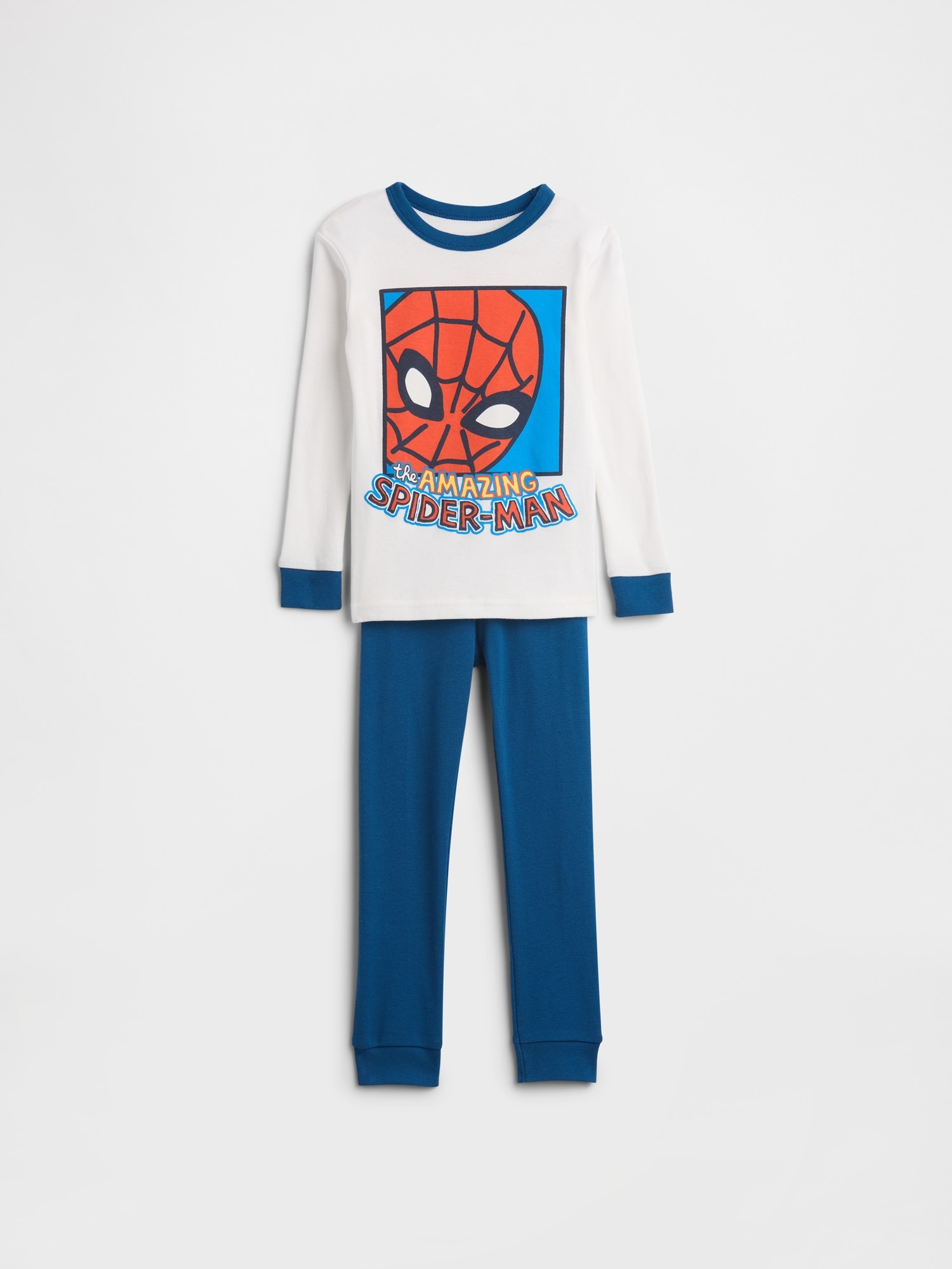 Kids & babyGap Marvel 100% Organic Cotton PJ Set - Blue Vibrancy Spider