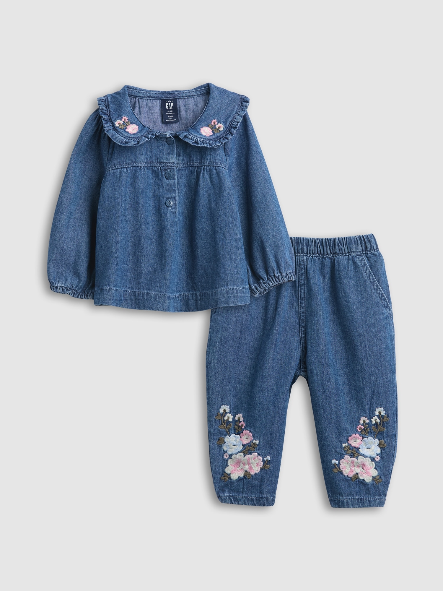フローラル デニムコーデセット (ベビー)-0