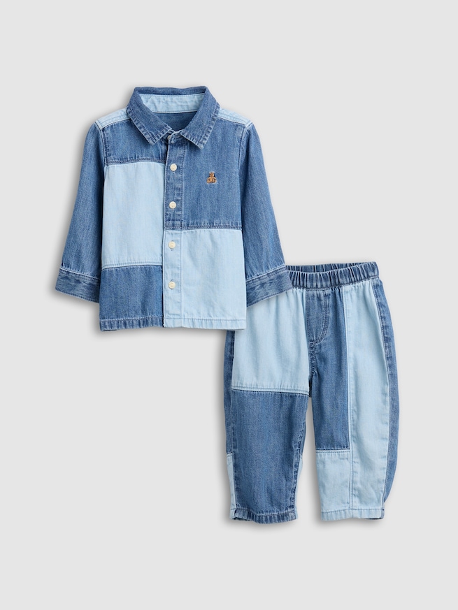 ツートーン デニム コーデセット (ベビー)-0