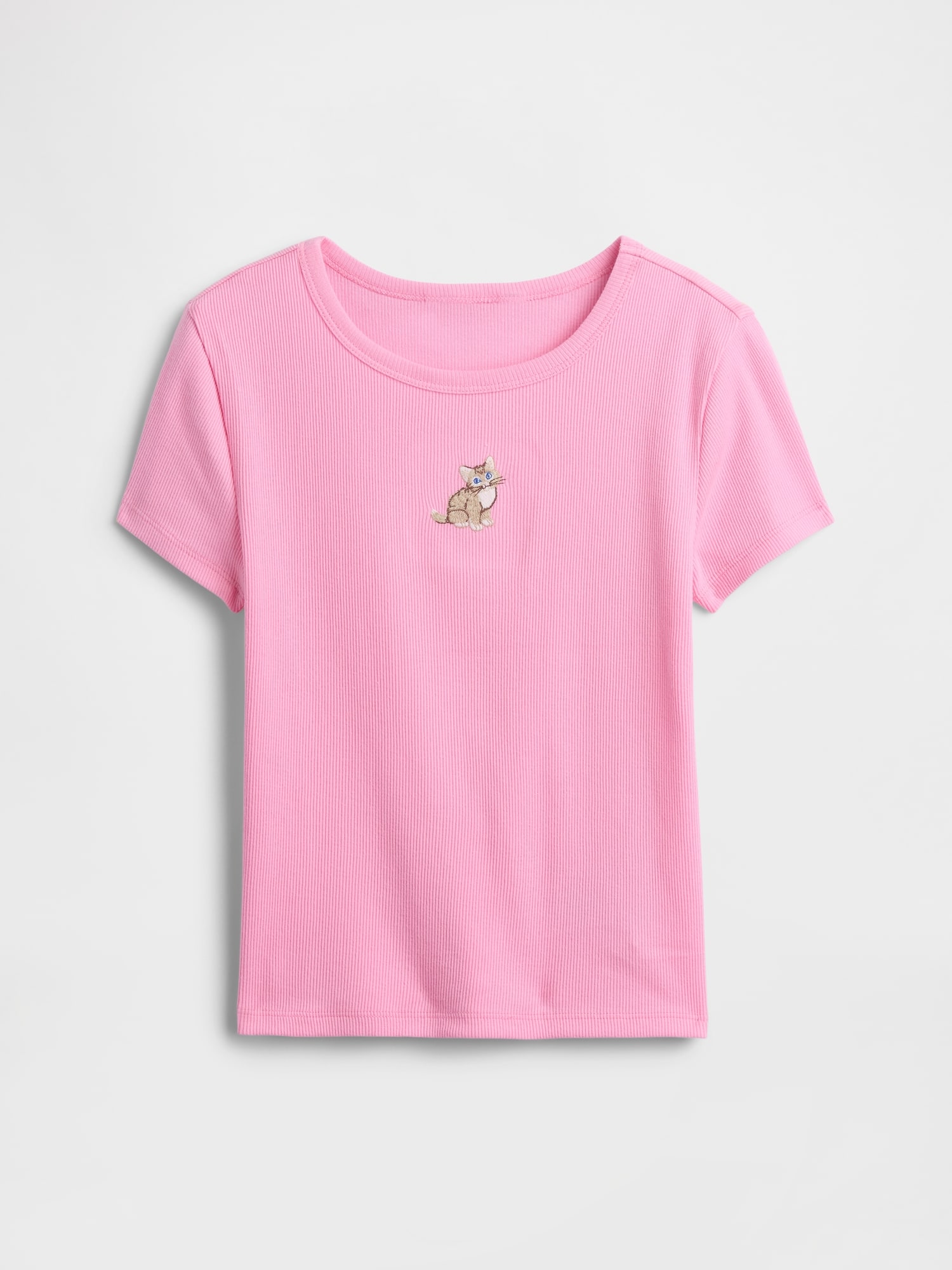 Kids Ribbed Crewneck T-Shirt