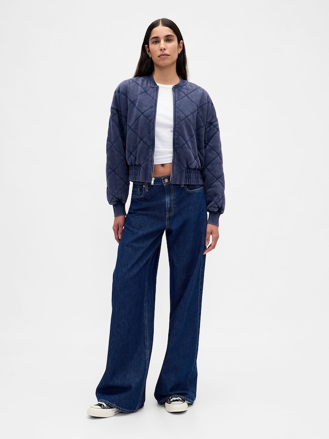 ヴィンテージソフト キルティング ボンバージャケット-1