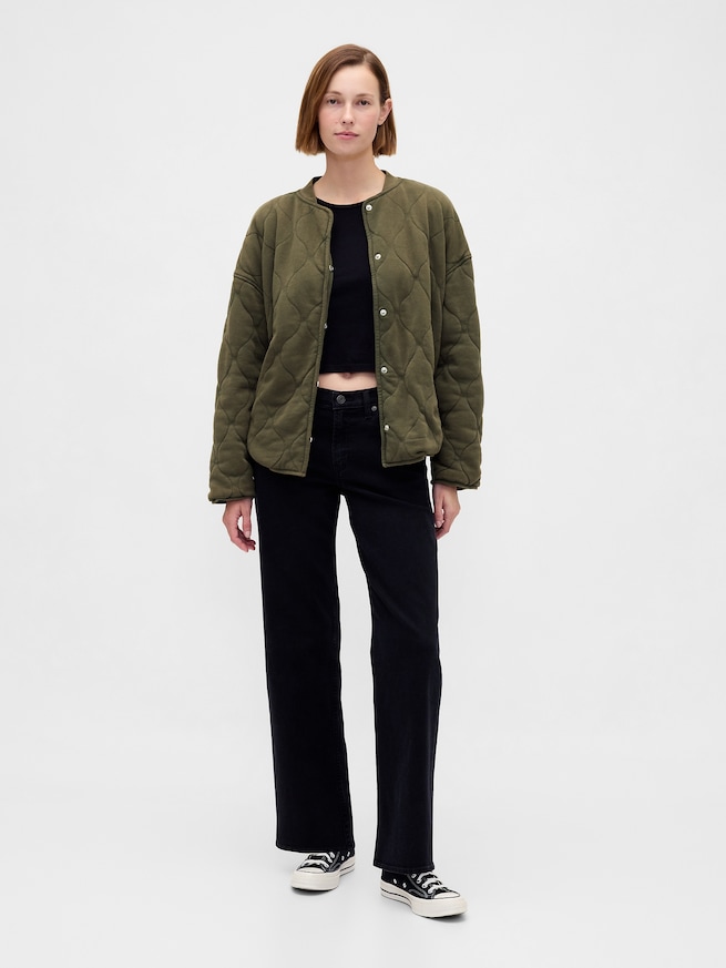 ヴィンテージソフト キルティング オーバーサイズジャケット-1