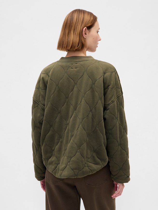 ヴィンテージソフト キルティング オーバーサイズジャケット-2