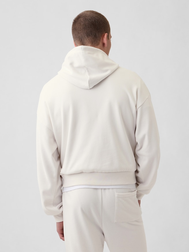 ヴィンテージソフト フレンチテリー オーバーサイズ GAPロゴ クロップドパーカー-2