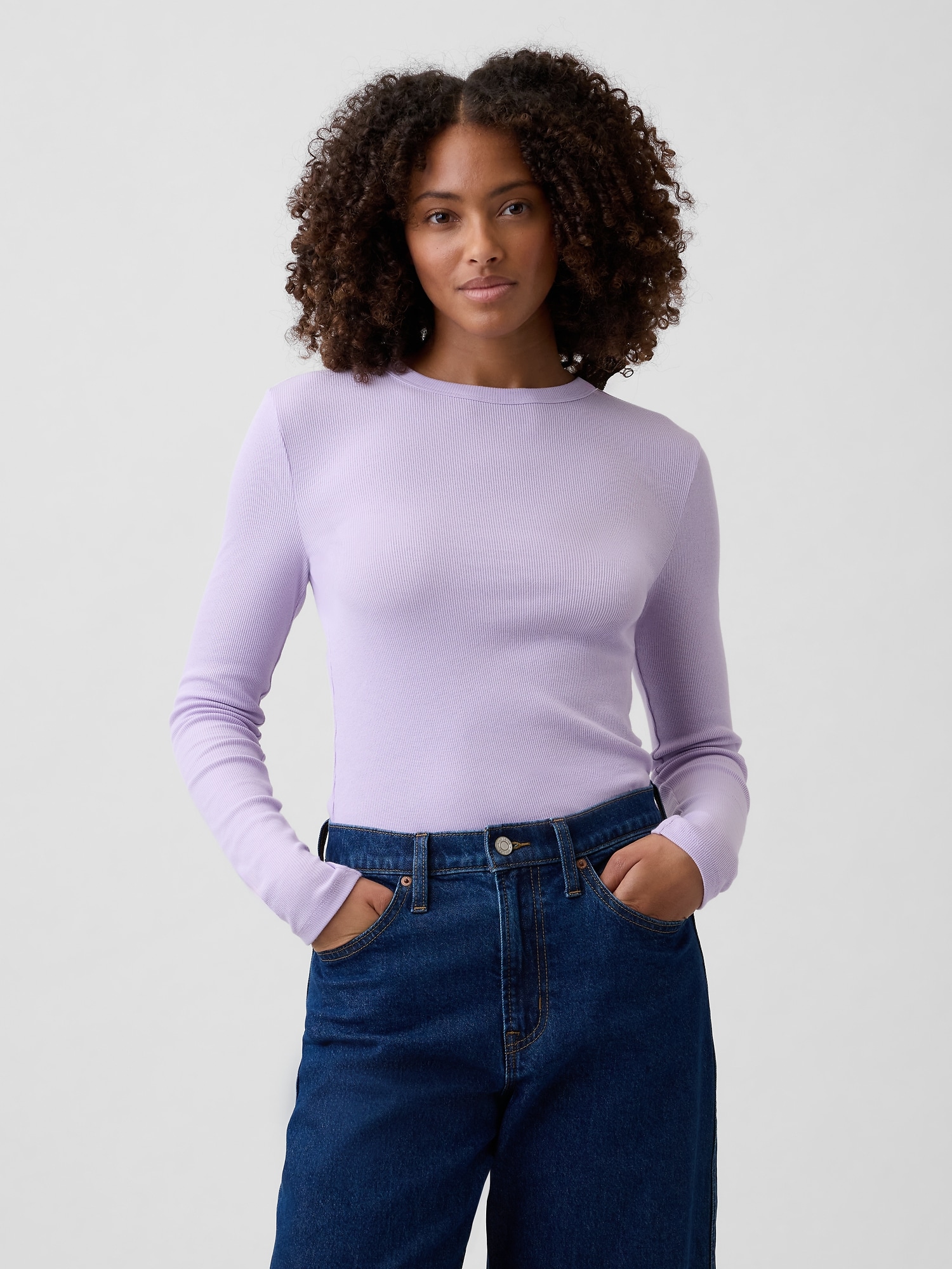 Essential ribbed crewneck t-shirt