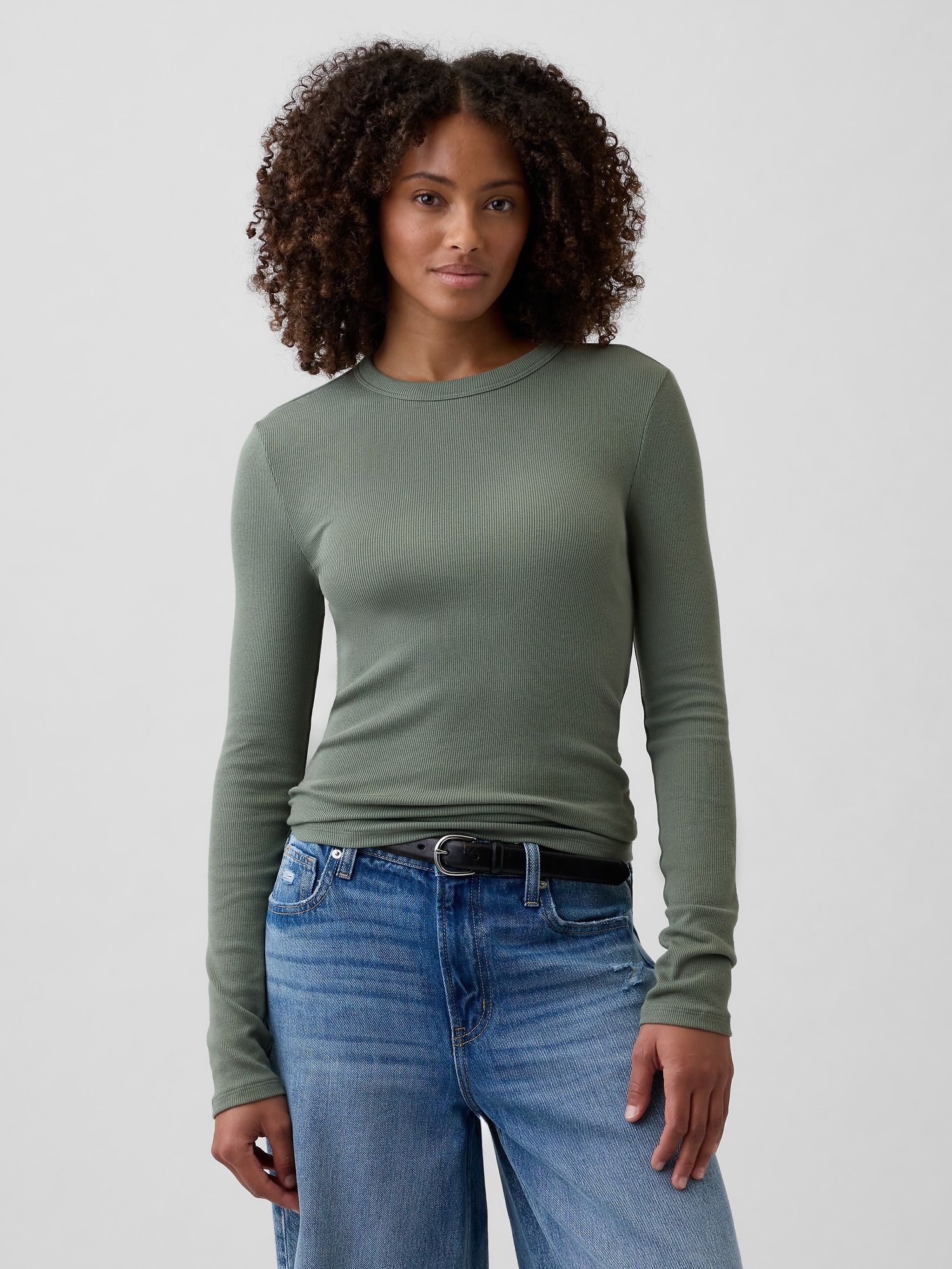 Essential Ribbed Crewneck T-Shirt