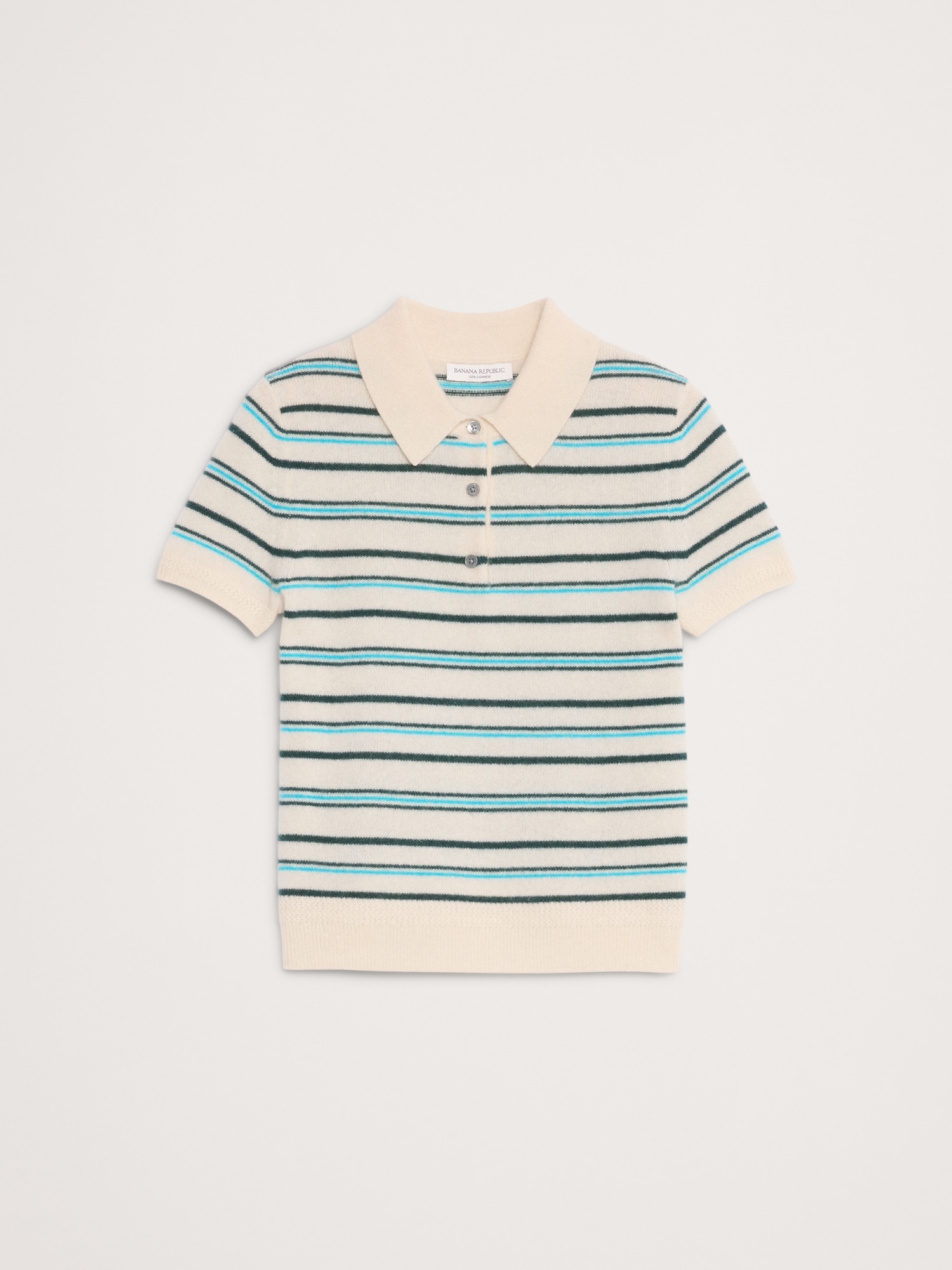 Lightweight Cashmere Short-Sleeve Sweater Polo