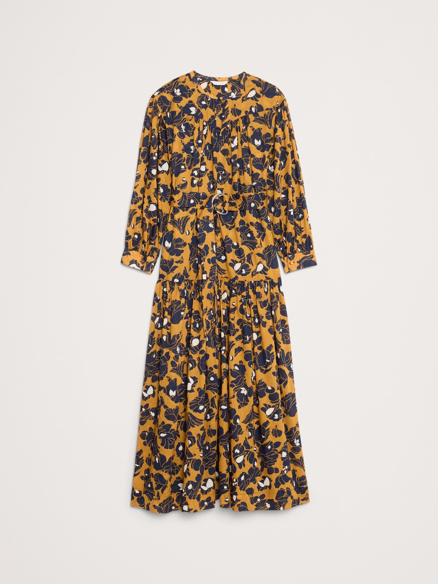 コットン ティアード マキシ シフトドレス-4