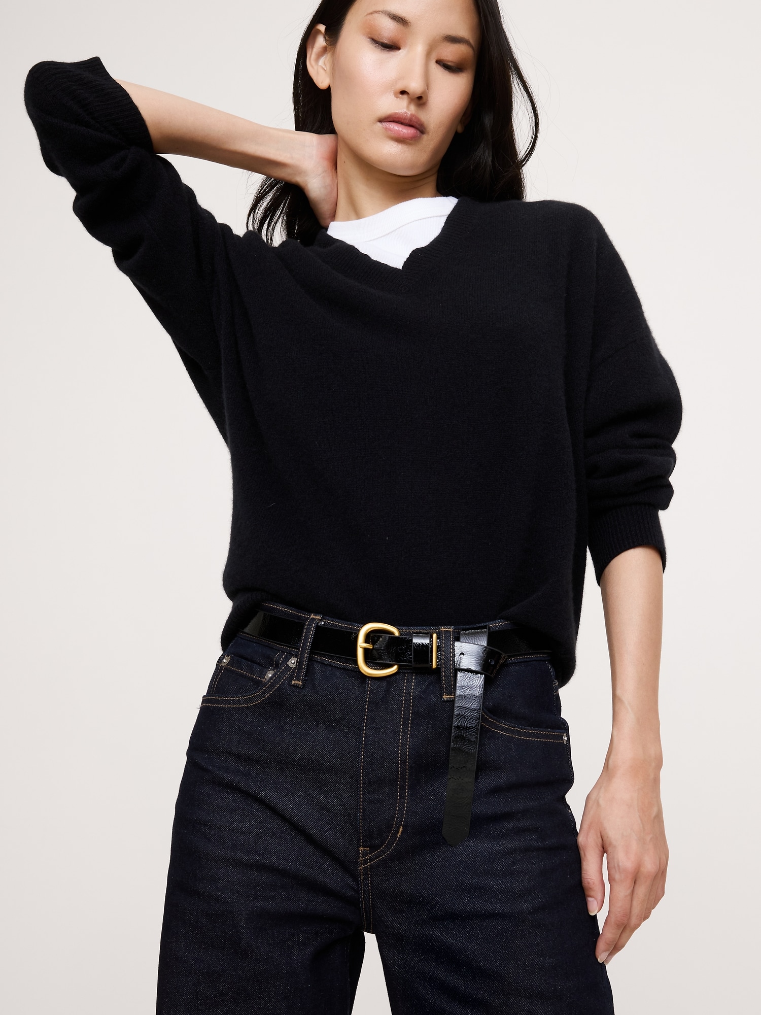 Patent Leather Knotted Belt