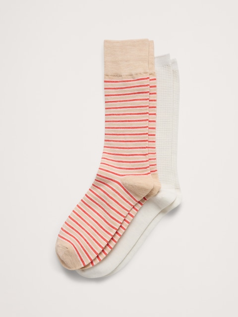 CHAUSSETTES EN LAINE MÉRINOS RESPIRANTE (PAQUET DE 2 PAIRES) - Blanc