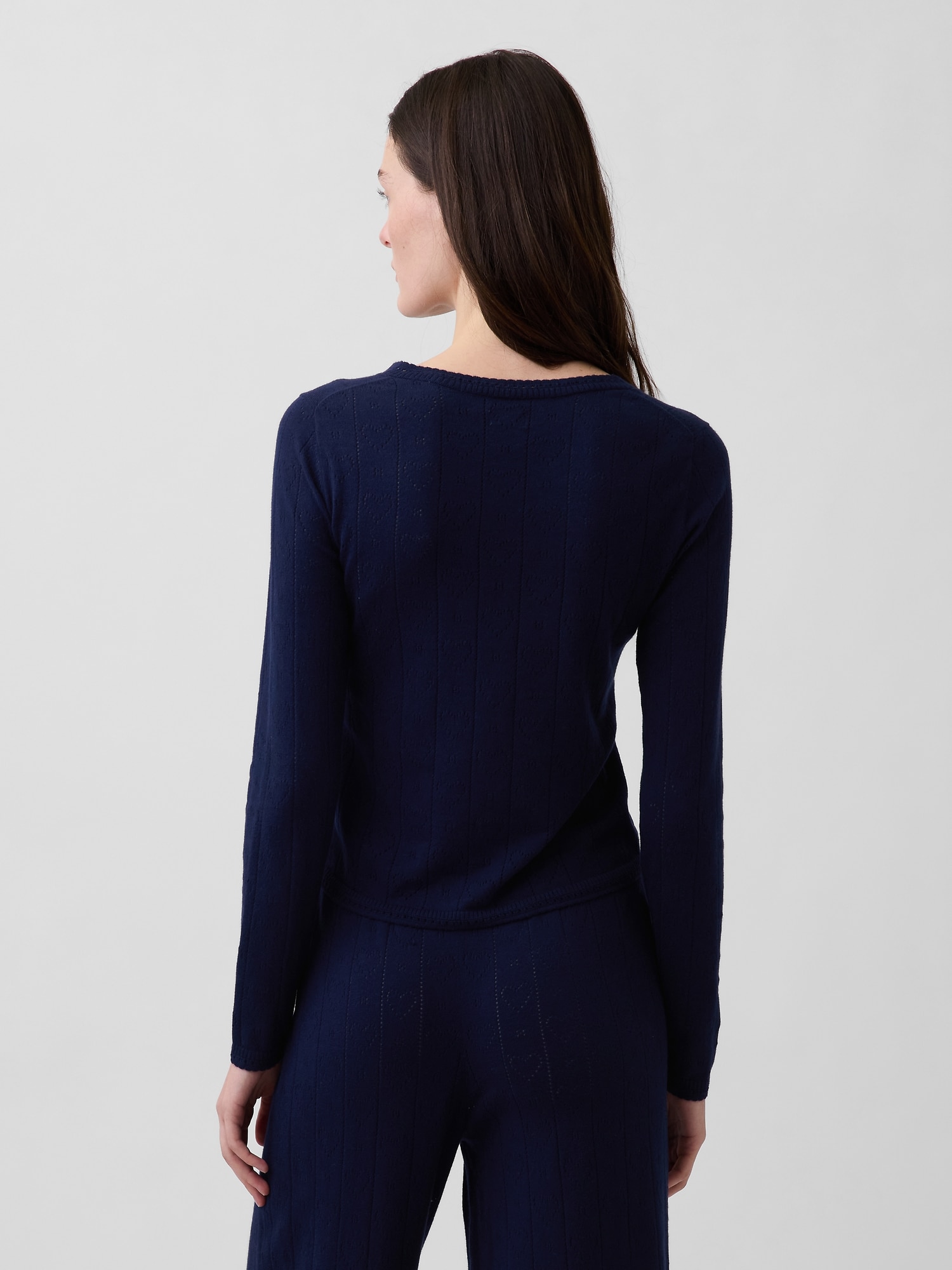 ライトウェイト CashSoft カシミヤタッチ ポインテール ハート パジャマトップス-2