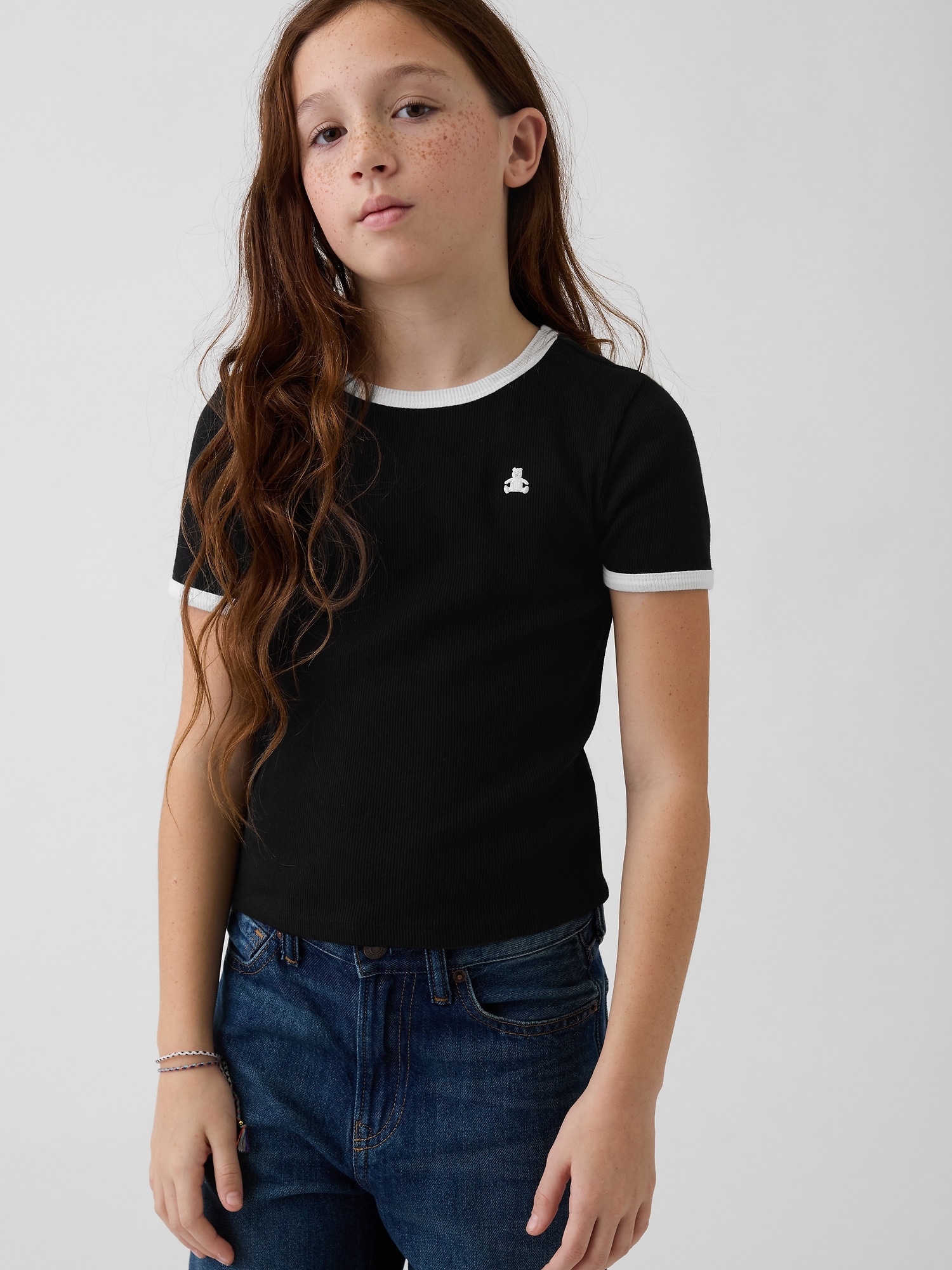 ブラナンベア リブ リンガーTシャツ (キッズ)-0