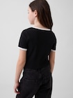 GAPロゴ リブ リンガーTシャツ (キッズ)-2