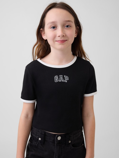 GAPロゴ リブ リンガーTシャツ (キッズ)