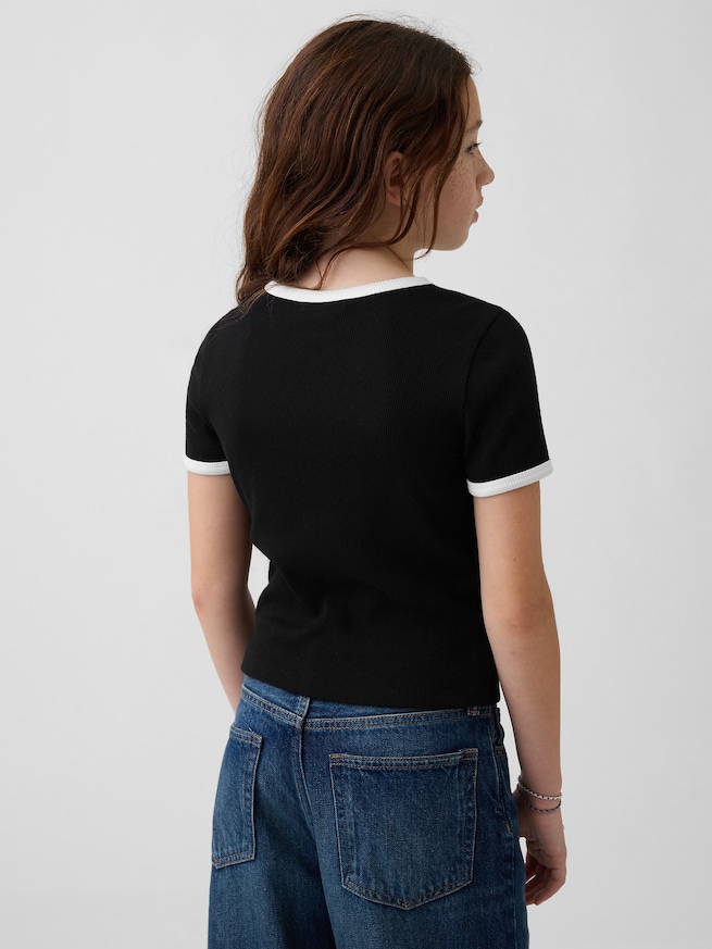 ブラナンベア リブ リンガーTシャツ (キッズ)-2