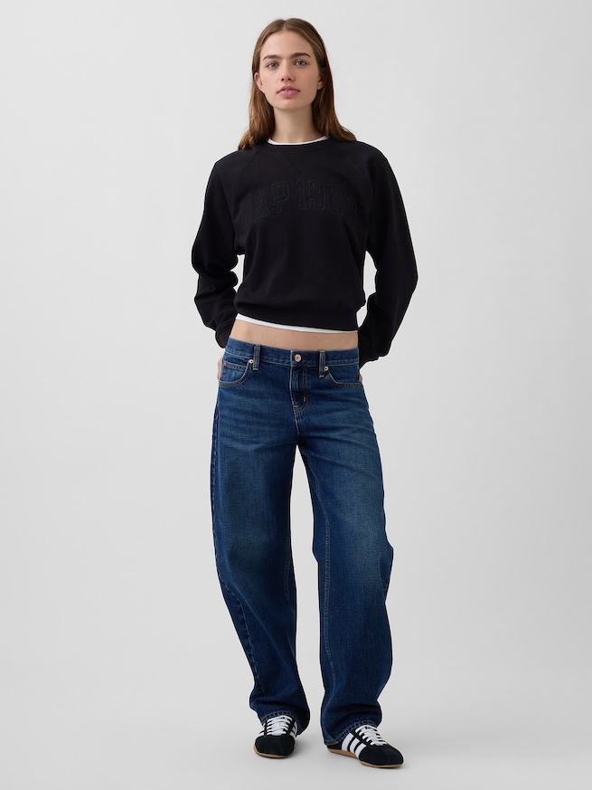 フレンチテリー ラグラン GAPロゴスウェットシャツ-1