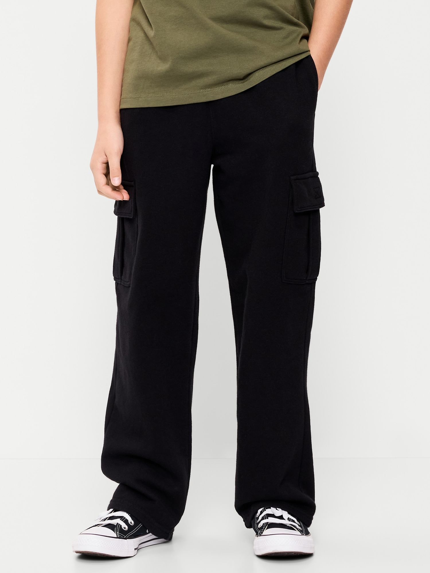 PANTALON CARGO FAVORI À COUPE TRÈS GÉNÉREUSE EN MOLLETON POUR GARÇON
