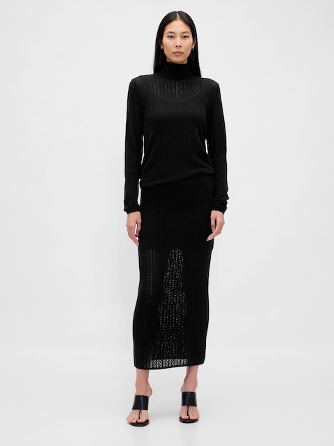 Pointelle Maxi Skirt
