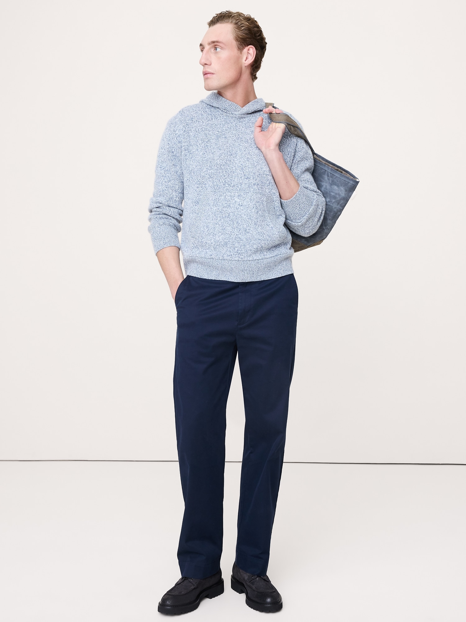 CHANDAIL À CAPUCHON EN CACHEMIRE ET COTON