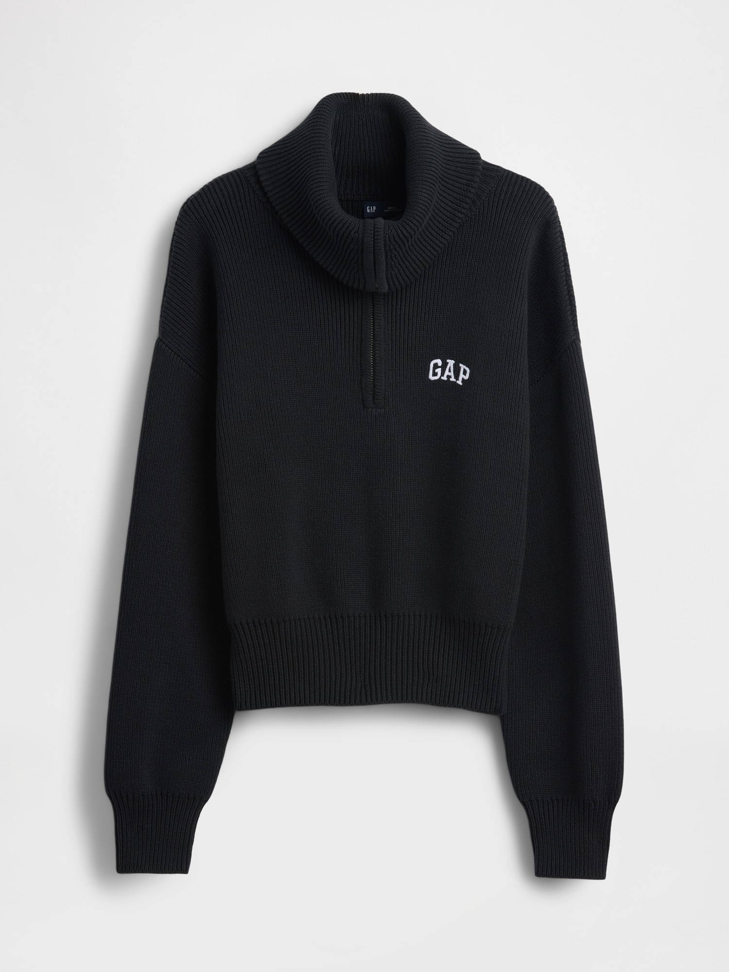 Gap公式オンラインストア | リラックスフィット GAPロゴ ハーフジップ