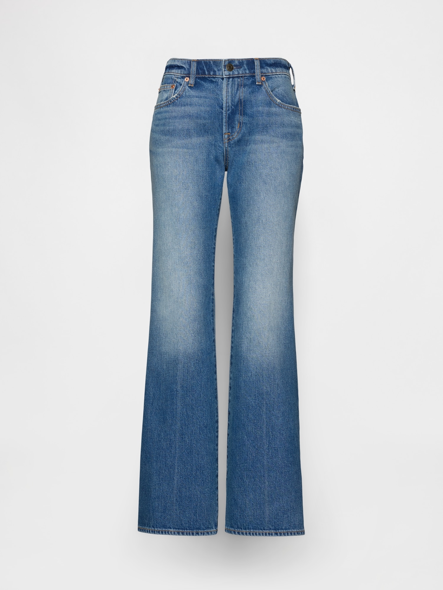 ミッドライズ リラックスフィット フレアデニム-4