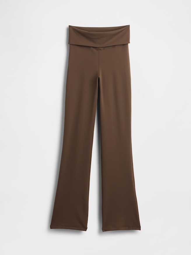 GapFit スムーズ フォールドオーバー ミニフレアレギンス-2