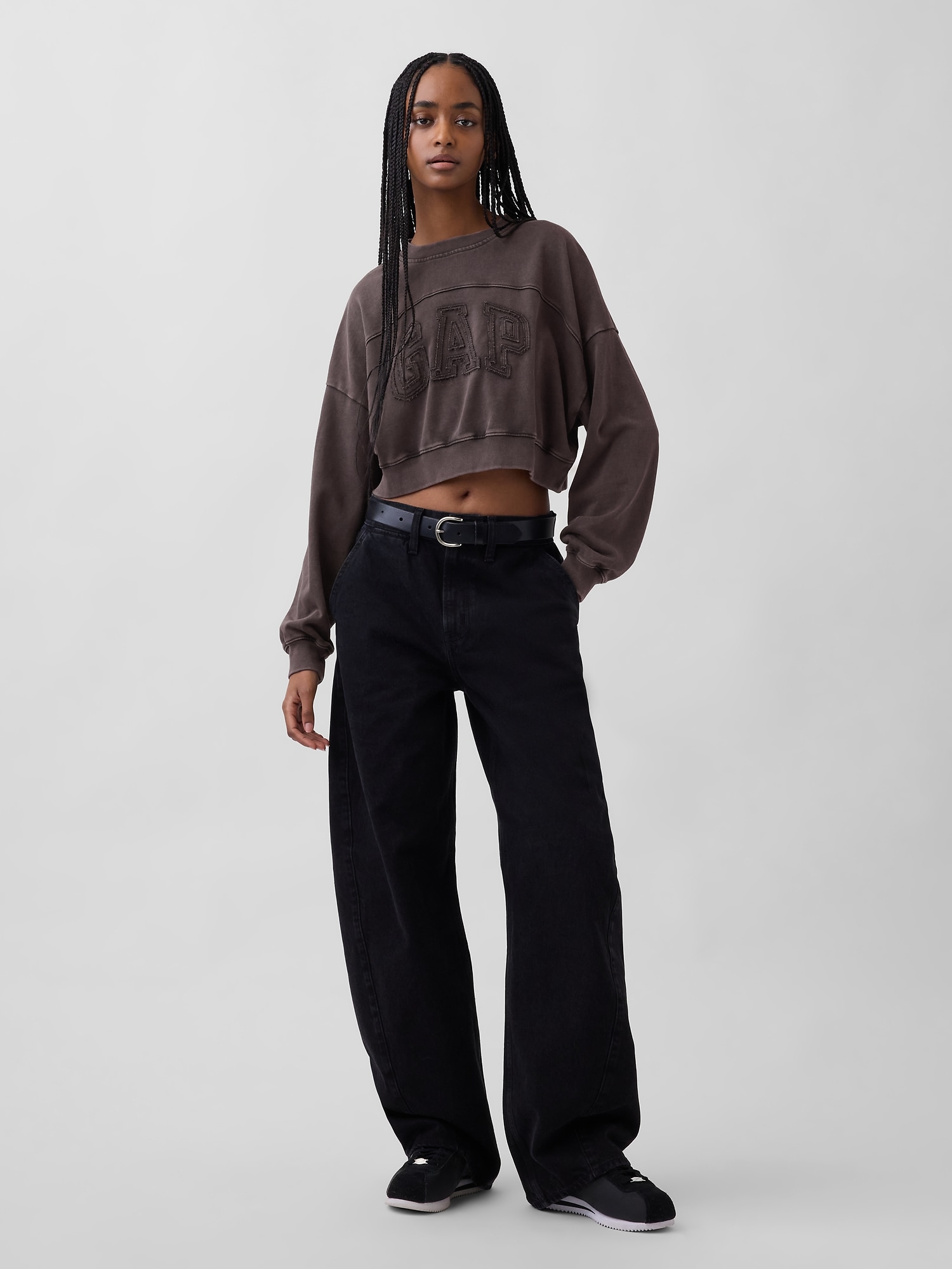 Gap公式オンラインストア | フレンチテリー オーバーサイズ GAPロゴ