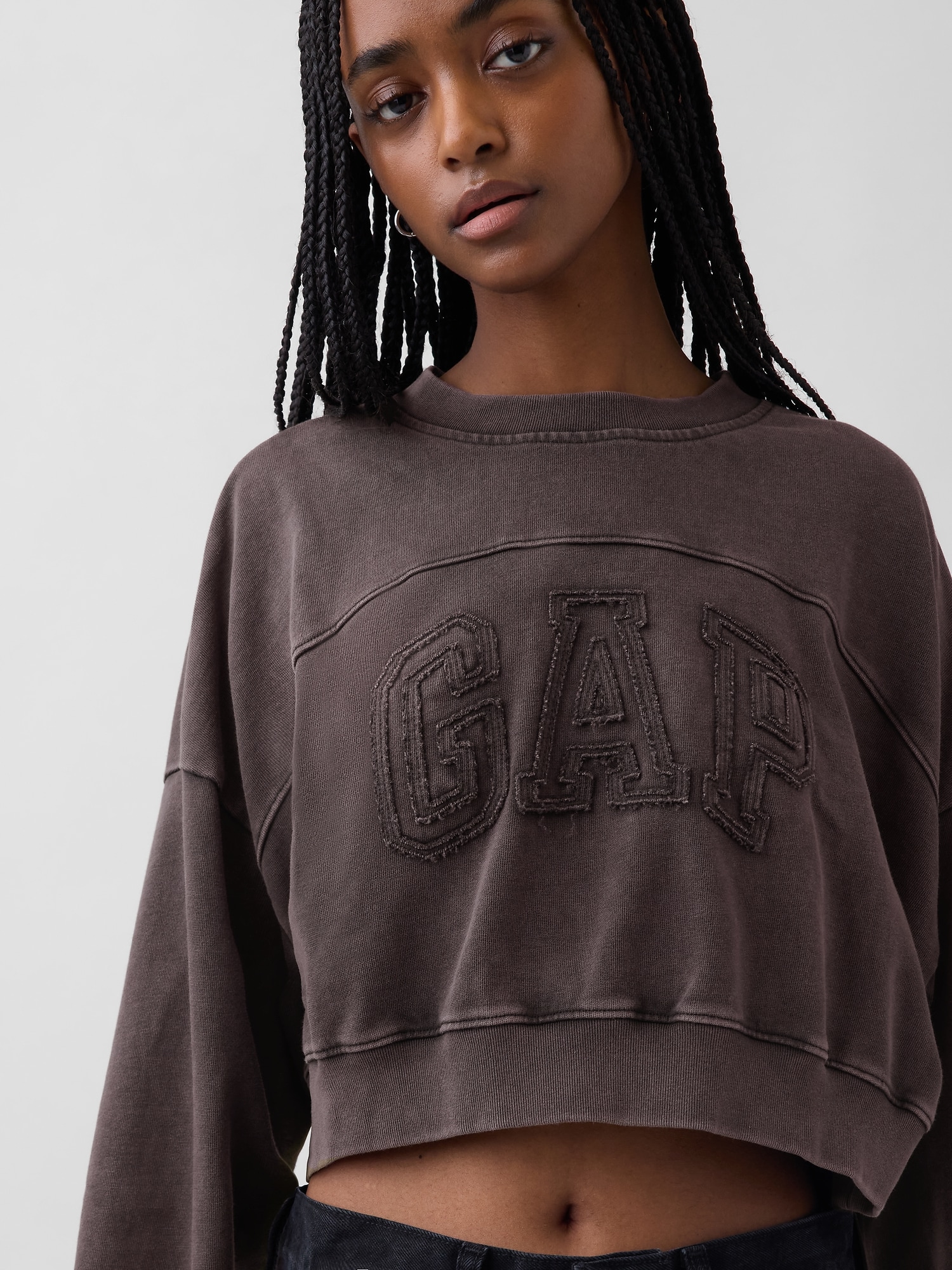 Gap公式オンラインストア | フレンチテリー オーバーサイズ GAPロゴ