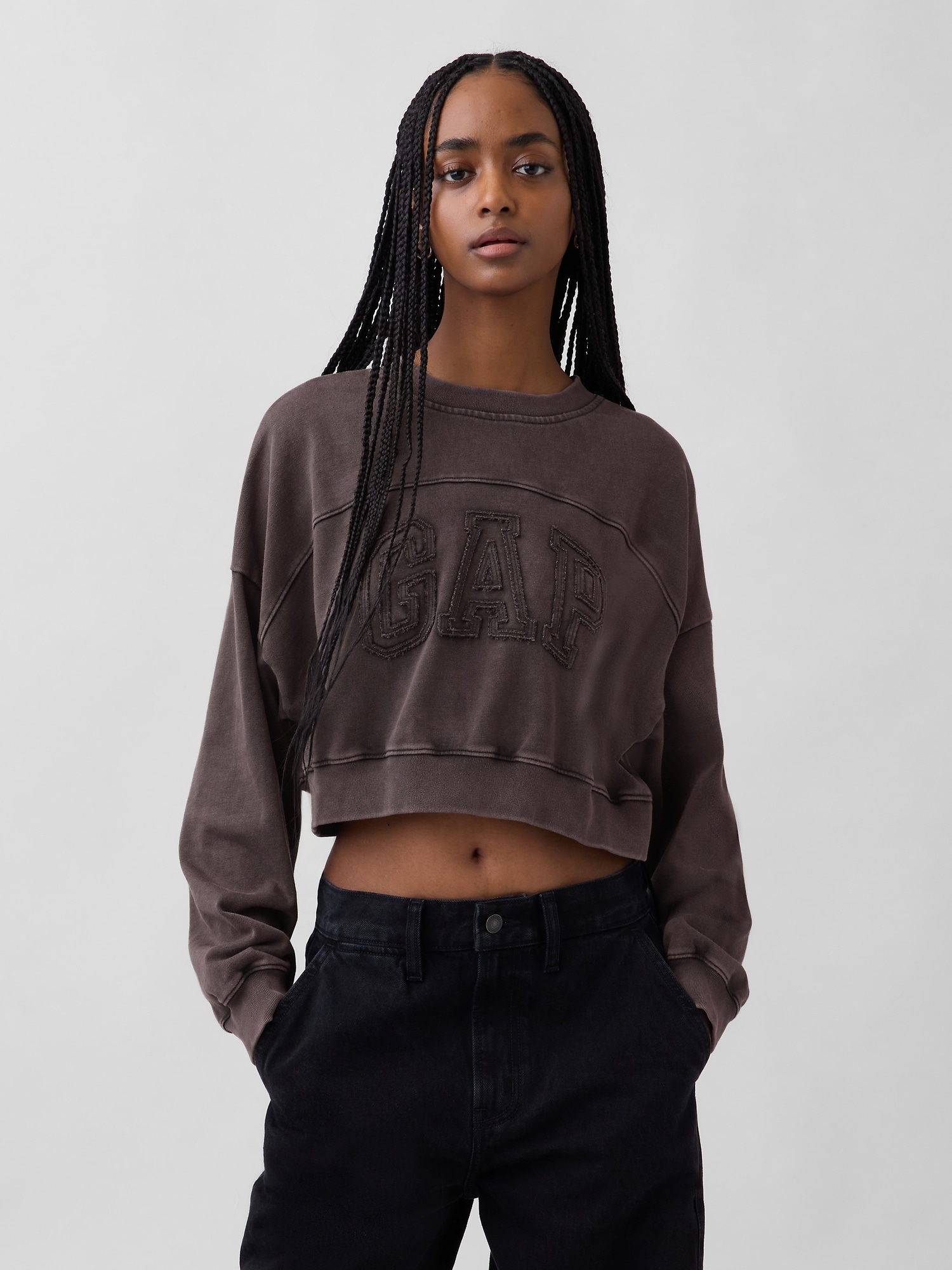 Gap公式オンラインストア | フレンチテリー オーバーサイズ GAPロゴ