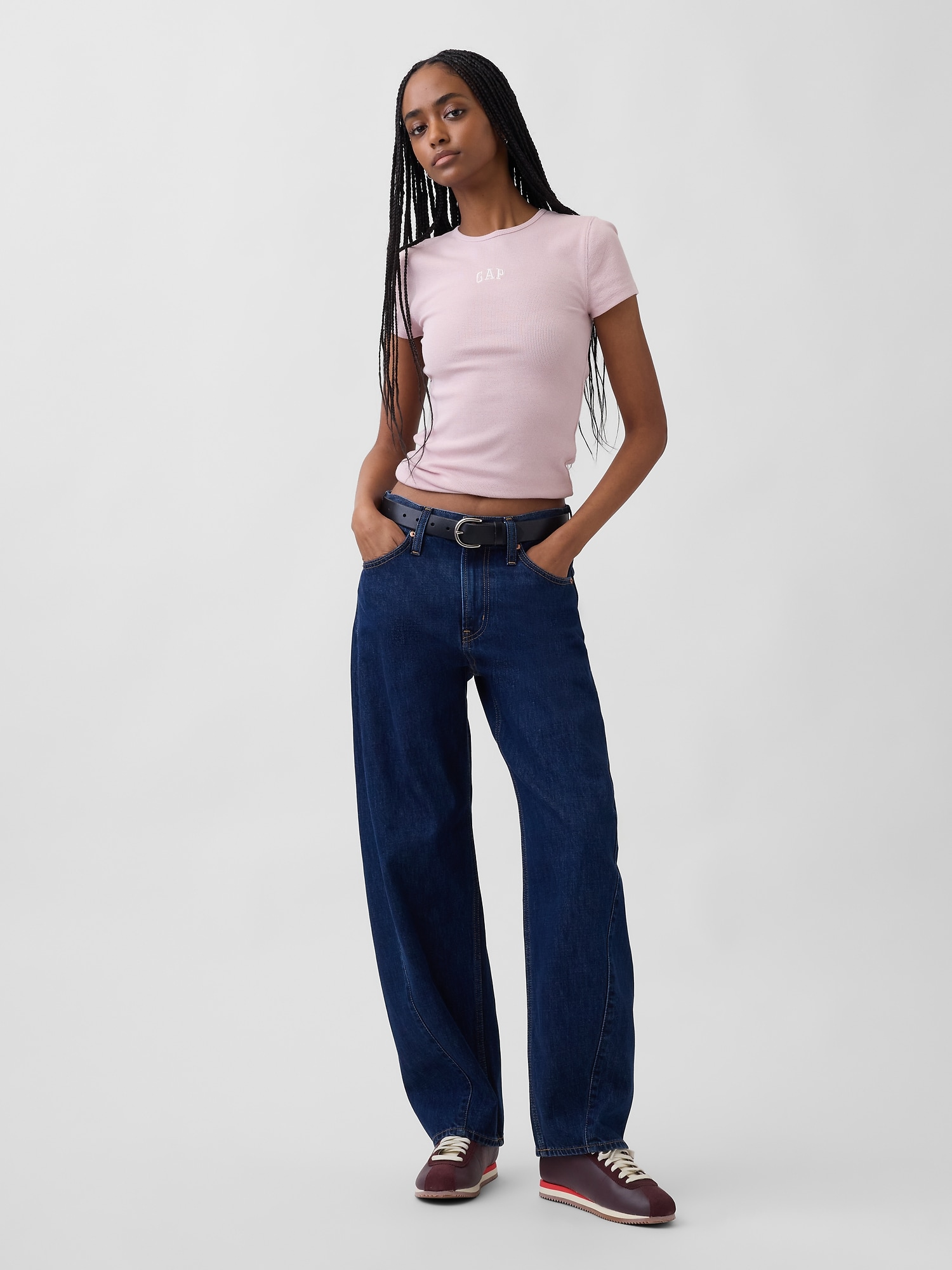 モダン リブ GAPロゴTシャツ-1