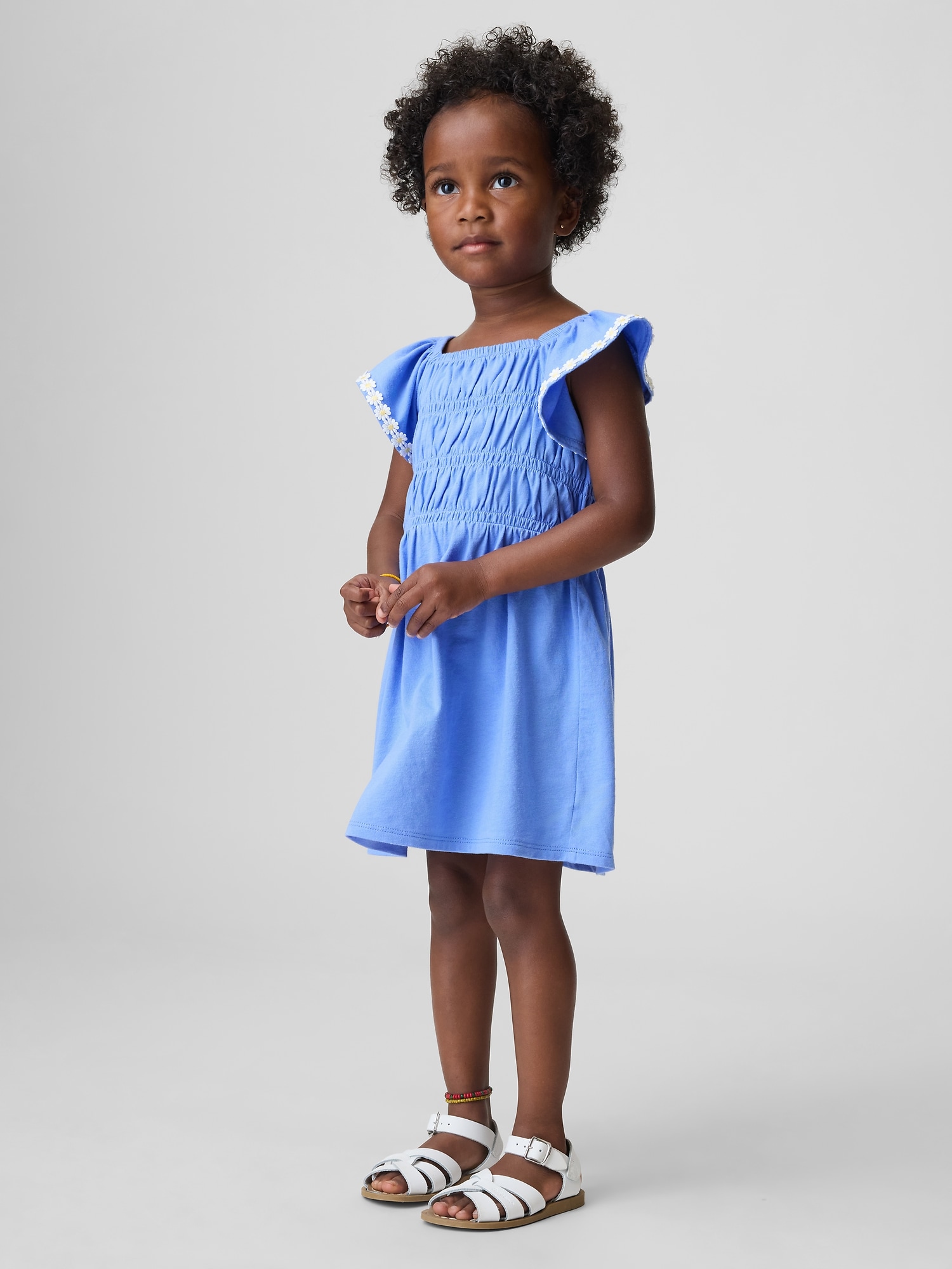 Baby & Toddler Smocked Flutter-Sleeve Dress