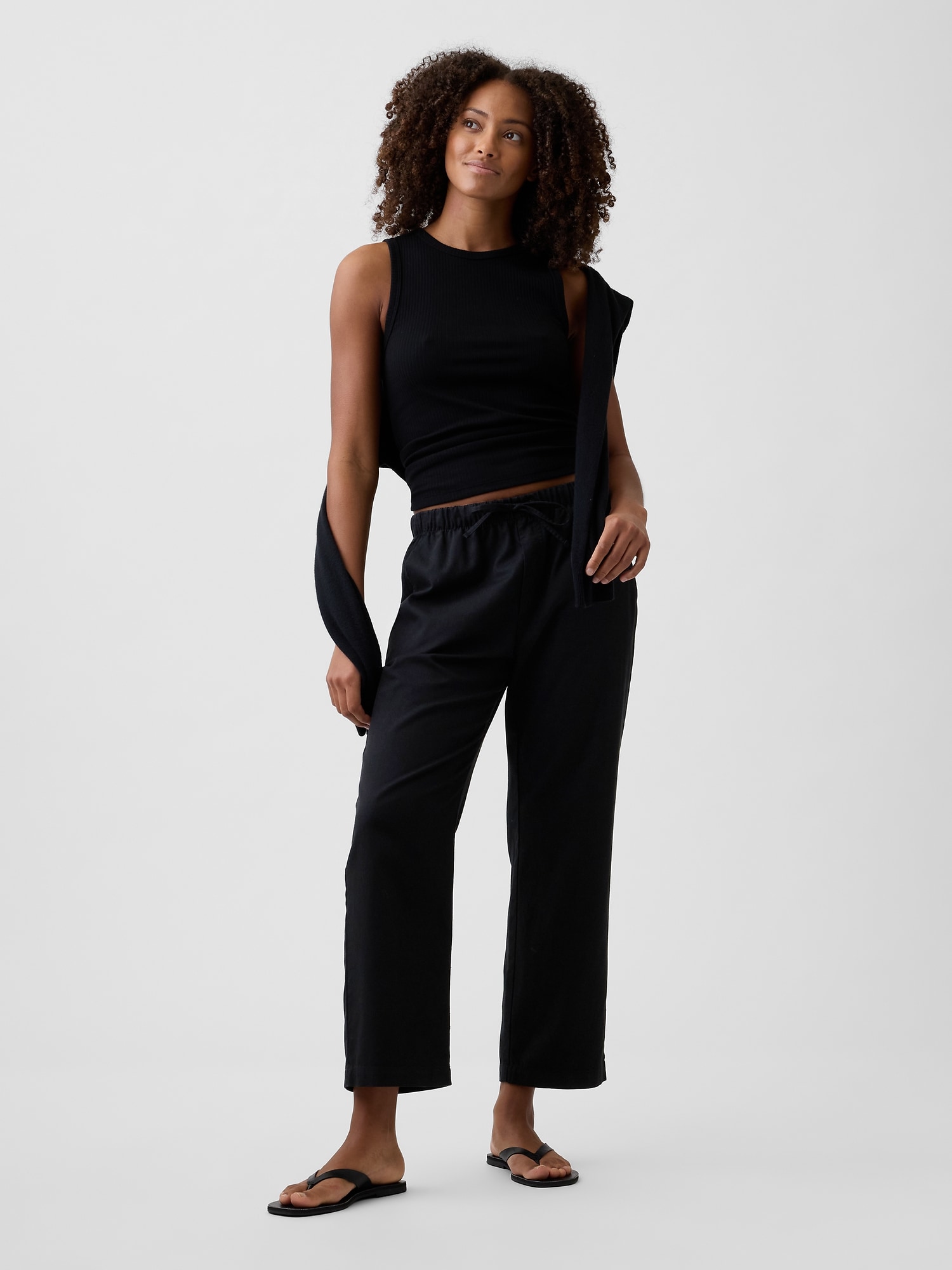 Mid Rise Easy Twill Pants