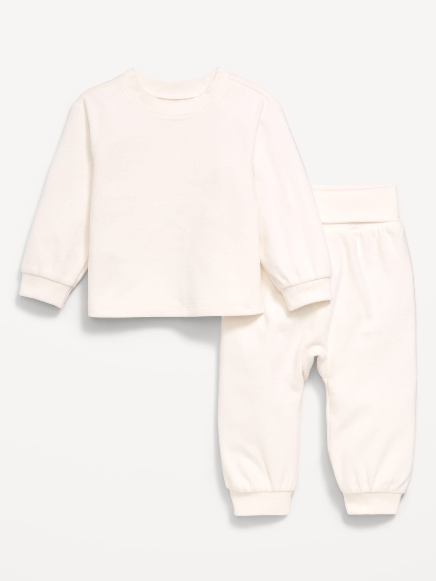 Cozy-Knit Long-Sleeve Top and Leggings Set for Baby