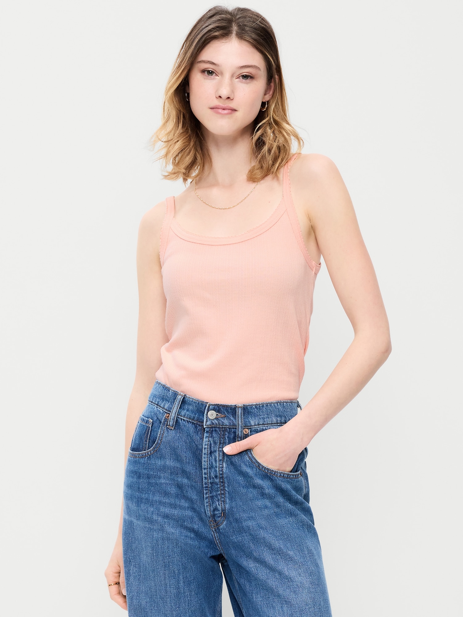 Pointelle Cami Tank Top