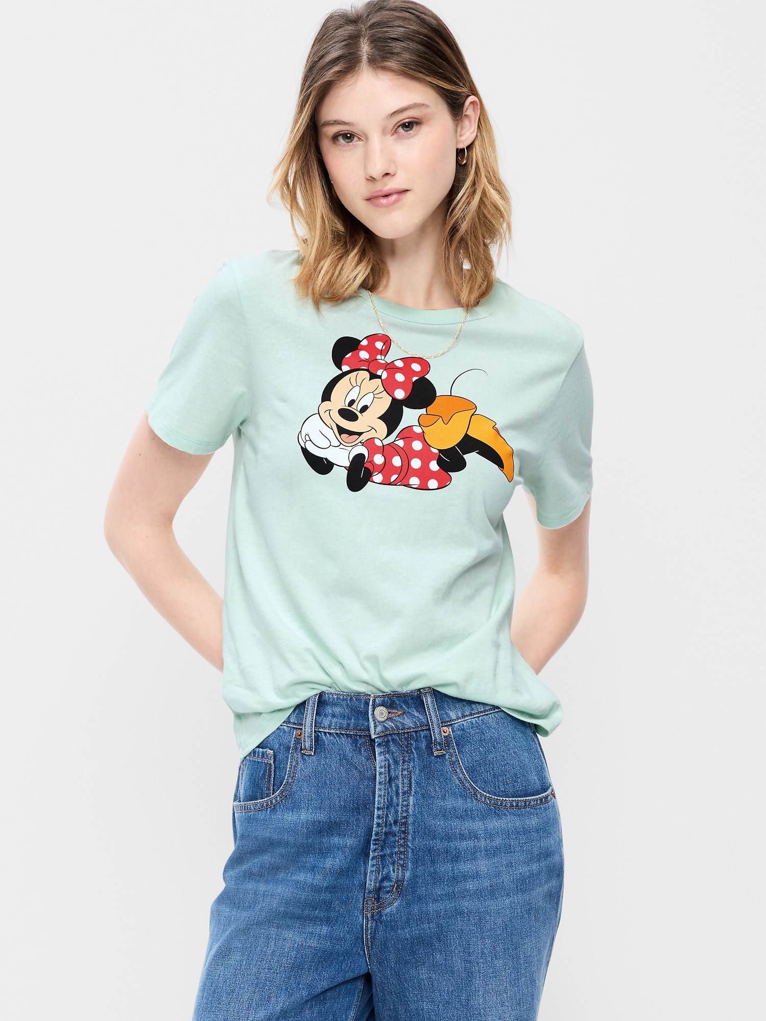 T-SHIRT RÉTRO RAS DU COU À RAYURES MINNIE MOUSE OLD NAVY X DISNEY POUR FEMME