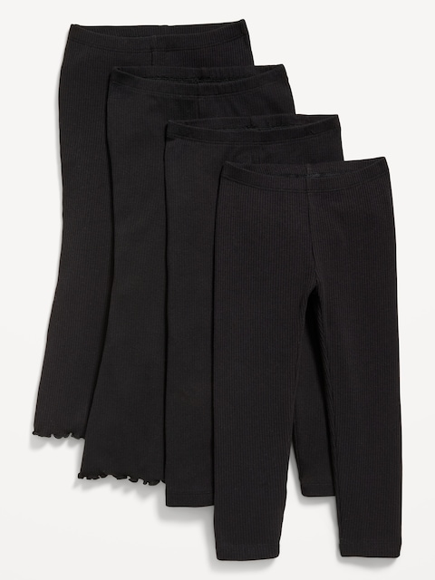 Ribbed Variety Leggings 4-Pack for Toddler Girls