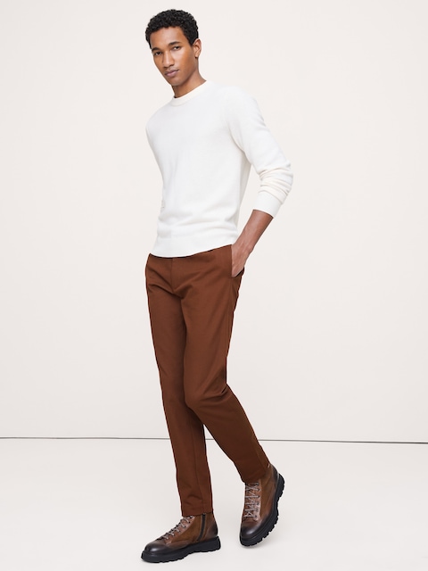 CHINO ÉTROIT EN TISSU ITALIEN EXTENSIBLE