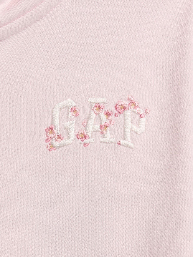 ヴィンテージソフト フレンチテリー オーバーサイズ SAKURA GAPロゴ ジップアップパーカー (キッズ)-3