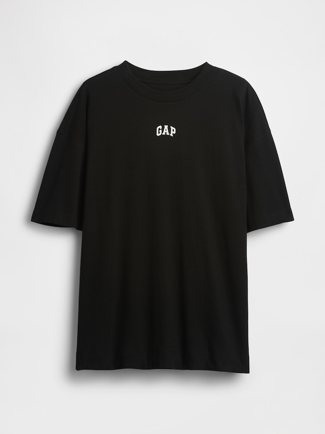 オーガニックコットン ヴィンテージソフト アスレチック GAPロゴ チュニックTシャツ-5