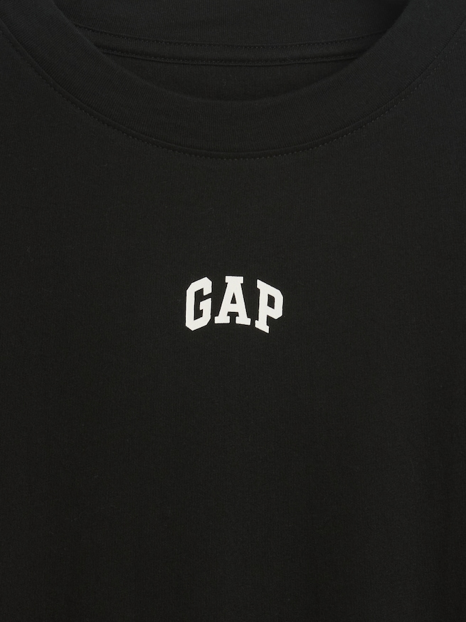 オーガニックコットン ヴィンテージソフト アスレチック GAPロゴ チュニックTシャツ-4