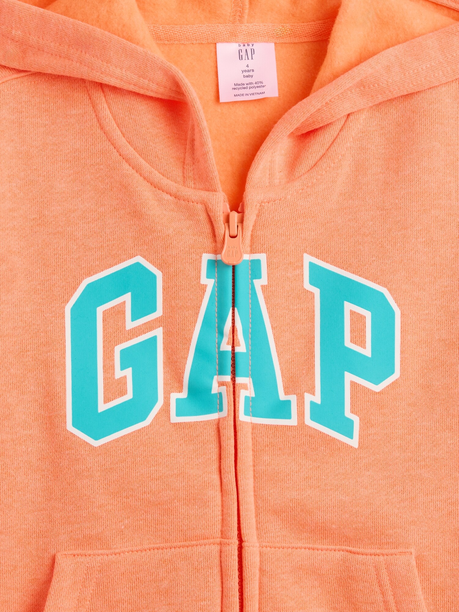 babyGap Relaxed Gap Logo Zip Hoodie | Gap Factory