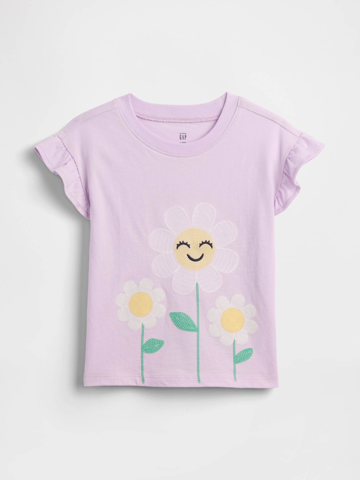 babyGap ラッフルフリル 3DグラフィックTシャツ-0