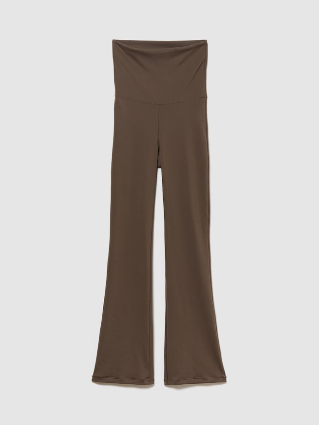 GapFit スムーズ フォールドオーバー ミニフレアレギンス-0