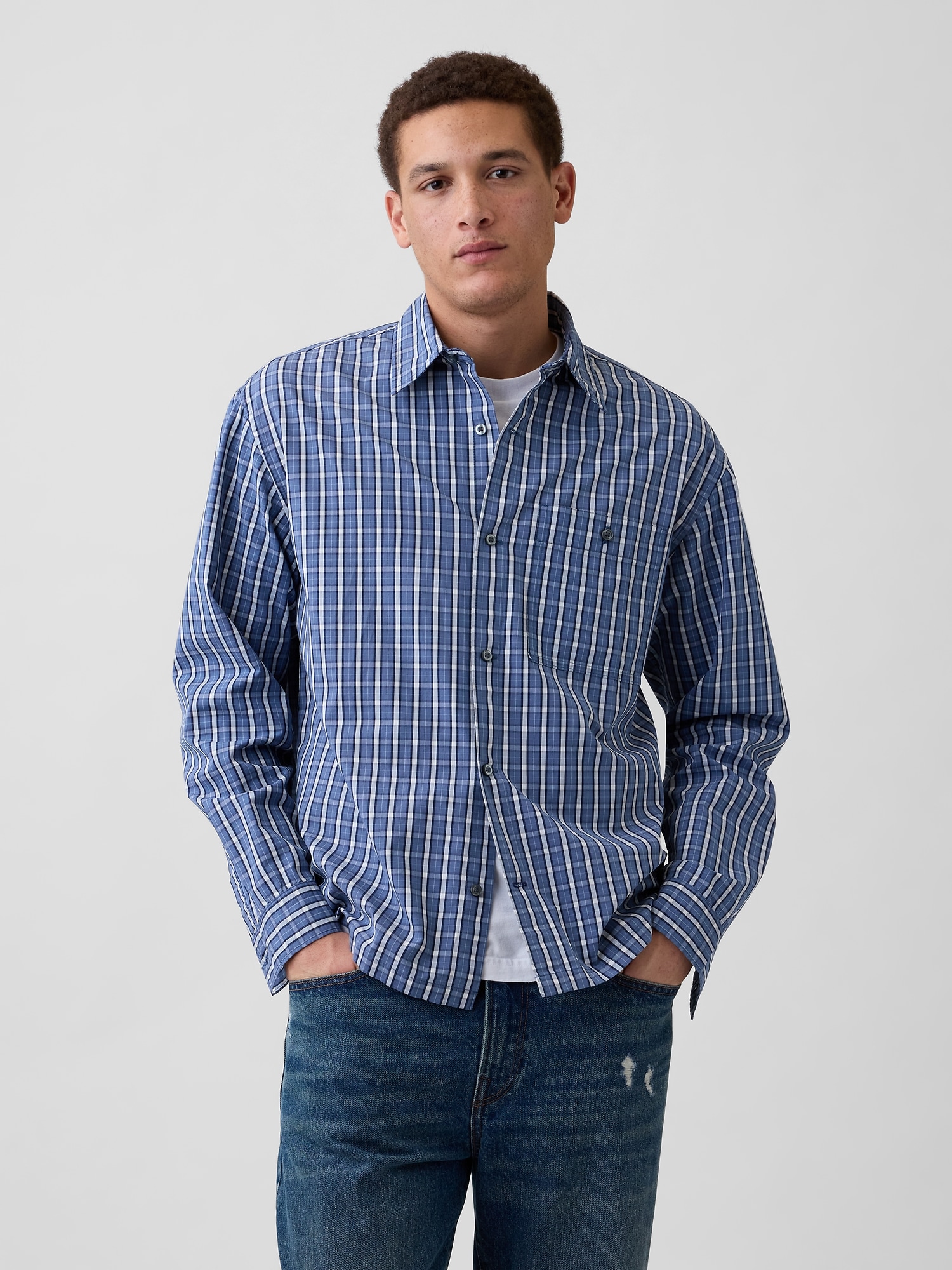 Poplin Shirt in Boxy Fit